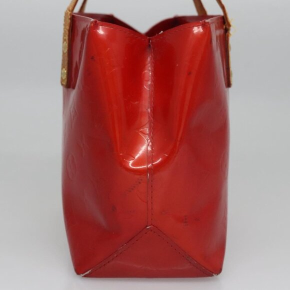 LOUIS VUITTON Monogram Vernis Reade PM Hand Bag Red Rouge M91088 LV Auth 104158 - Picture 4 of 16